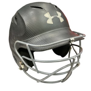 Used Under Armour UNDER ARMOUR BATTING HELMET Batting Helmet w/Mask Grey One Size 11859-S000026322