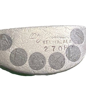 Left-Handed Otey Crisman 270H Selma Ala Hickory Shafted Putter 35" Leather Grip