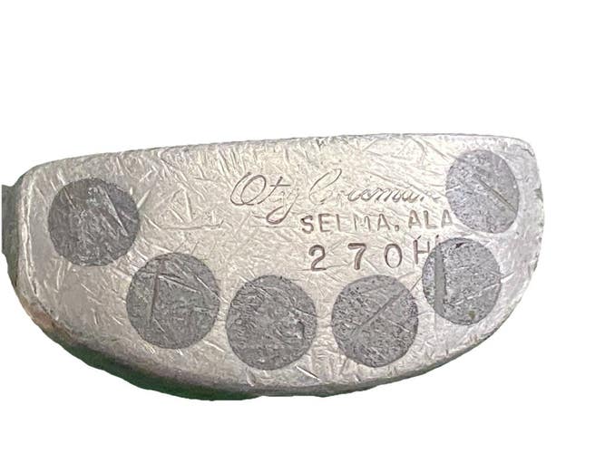 Left-Handed Otey Crisman 270H Selma Ala Hickory Shafted Putter 35" Leather Grip