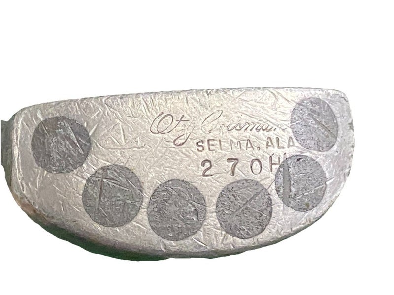 Left-Handed Otey Crisman 270H Selma Ala Hickory Shafted Putter 35" Leather Grip