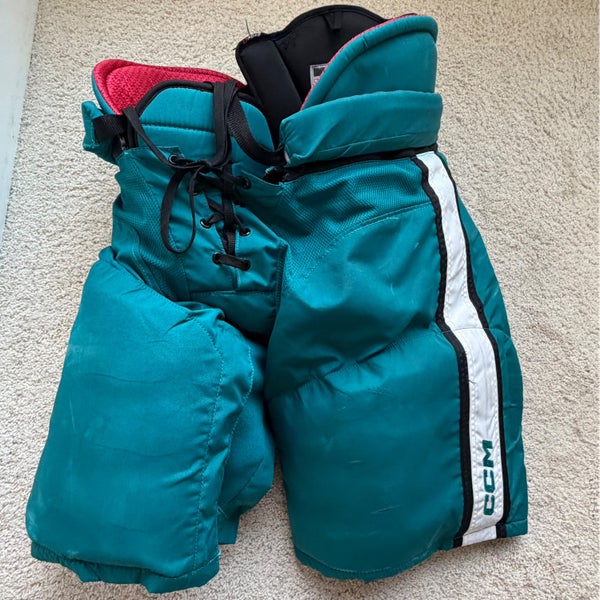 Sharks Teal CCM HP45X Medium Hockey Pants Pro Stock
