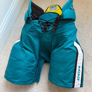 Sharks Teal HPTKXP CCM Large Hockey Pants Pro Stock Barracuda