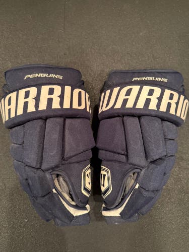 Pittsburgh Penguins Winter Classic Warrior Franchise Gloves 14" Pro Stock (Used)