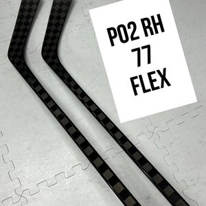 Senior(2x)Right P02 77 Flex Lidstrom ProBlackStock™ Unbranded Blackouts Pro Stock Hockey Sticks
