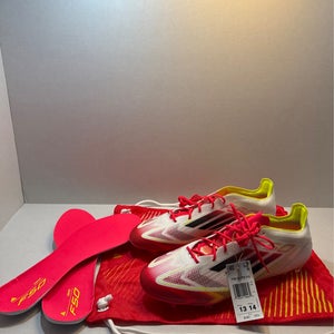 Men's Adidas Adizero F50 Elite FG Soccer Cleats White Red IE1206 Size 13