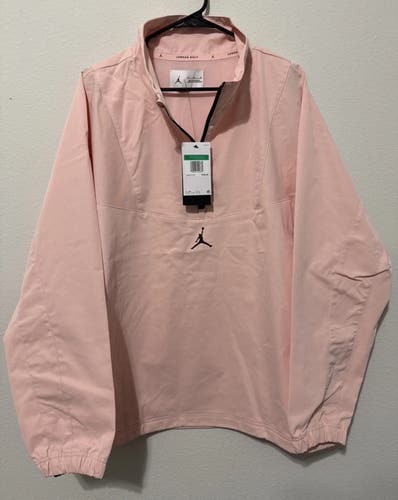 Jordan Golf Sport Jacket Woven 1/4 Zip Khaki Pink Men's XL (DZ0553-622) NWT