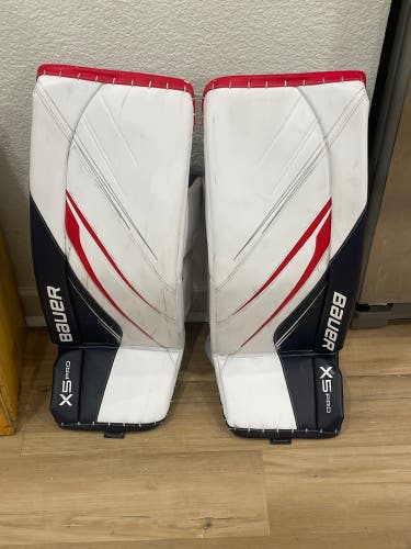 XS 32+ 2025 Bauer Vapor X5 Pro Goalie Leg Pads Pro Stock (Used)
