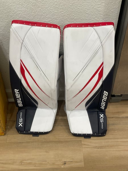 XS 32+ 2025 Bauer Vapor X5 Pro Goalie Leg Pads Pro Stock (Used)