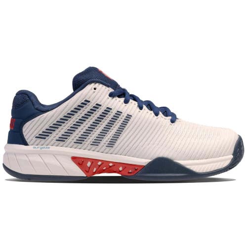 *NIB* K-SWISS MEN'S HYPERCOURT EXPRESS 2 TENNIS SHOES (WHITE/LOLIPOP) SIZE 8.5