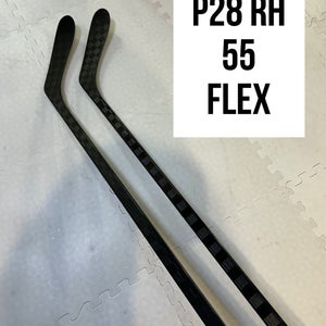 Intermediate(2)Right P28 55 Flex 63” ProBlackStock™ Unbranded Blackouts Pro Stock Hockey Sticks