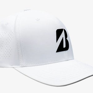 Bridgestone Performance Tech Hat (White, Adjustable) Golf Cap NEW