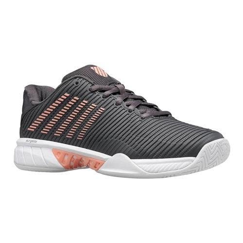 *NIB* WOMEN'S K-SWISS HYPERCOURT EXPRESS 2 TENNIS SHOES (ASPHALT/PEACH) SZ 6