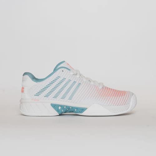 *NIB* WOMEN'S K-SWISS HYPERCOURT EXPRESS 2 TENNIS SHOES (WHT/DSRTFLOWER) SZ 6