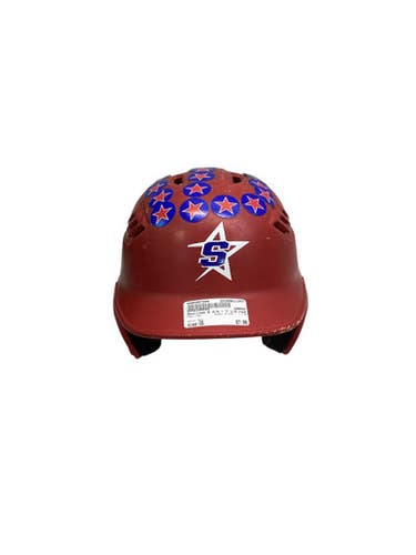 Used Rawlings 6 3/8 - 7 1/8 Batting Helmet No Mask Red One Size 11347-S000257399