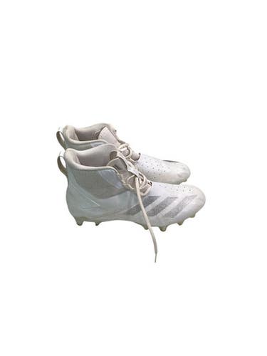 Used Adidas ADIZERO CHAOS MID WHITE Adult FB Cleats White Senior 11 11347-S000257401