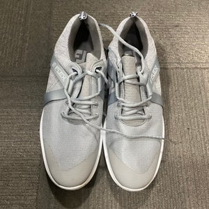 Used Foot Joy FLEX Mens Golf Shoes Grey Senior 11.5 11614-S000223318