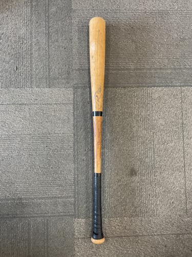 Used Rawlings BIG STICK BONE RUBBED BB/SB Wood Bat 33" 11614-S000223297
