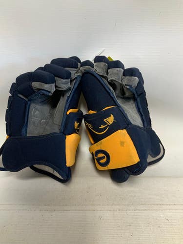 Used Eagle X65 Senior Gloves Navy Blue And Yellow 14" 11823-S000034900