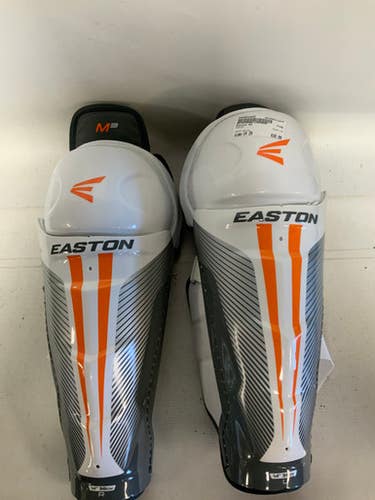 Used Easton M3 Intermediate Shin Guards White 14" 11823-S000034892