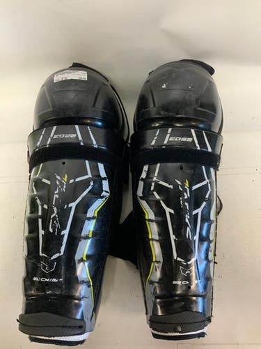 Used CCM TACKS 2052 Senior Shin Guards Black 15" 11823-S000034891