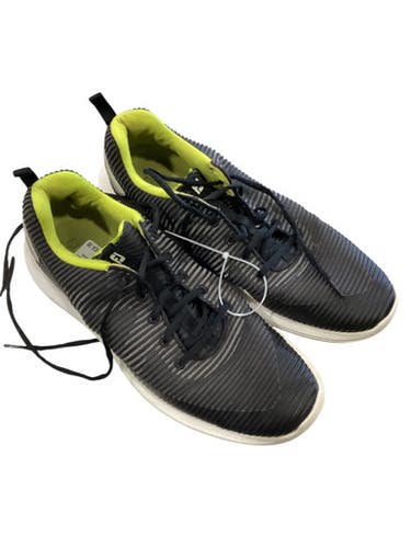 Used Foot Joy Mens Golf Shoes Black Senior 10.5 11884-S000054126
