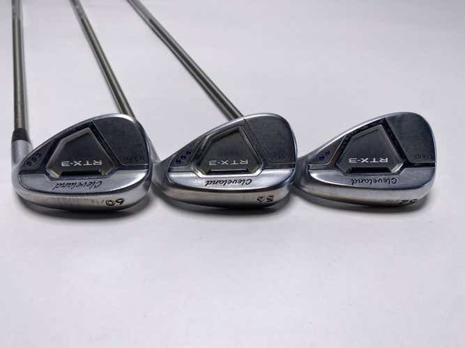 Cleveland RTX 3 Tour Satin Wedge Set 52* 10 | 56* 14 | 60* 12 SteelFiber Mens RH