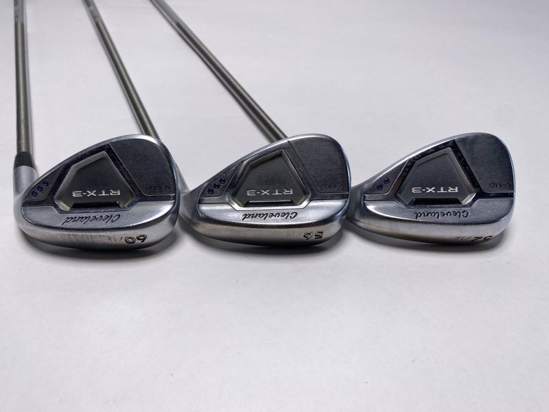 Cleveland RTX 3 Tour Satin Wedge Set 52* 10 | 56* 14 | 60* 12 SteelFiber Mens RH