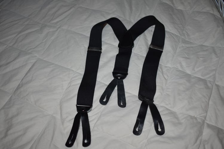 Hockey Suspenders, Black - Like New!