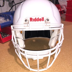 USED RIDDELL SPEED ADULT HELMET - LARGE - METALLIC WHITE