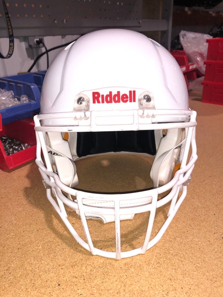 USED RIDDELL SPEED ADULT HELMET - LARGE - METALLIC WHITE