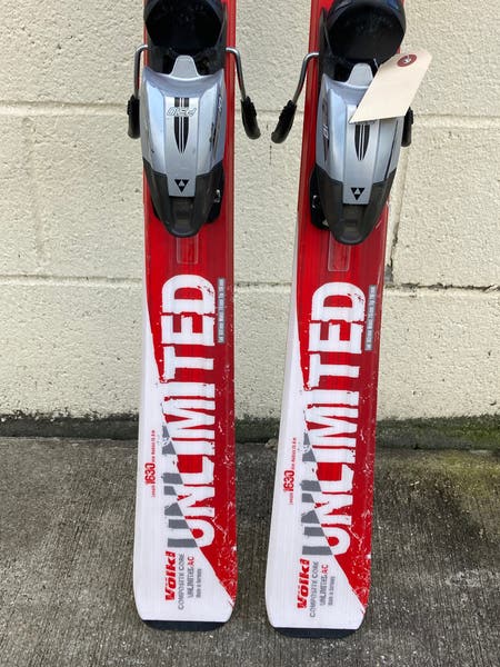 Used Men's Volkl AC Unlimited 163 cm Skis With Bindings