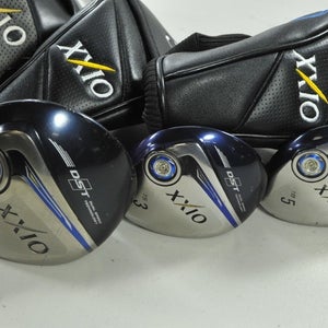 XXIO Nine 9 10.5* Driver, #3 and #5 Fairway Woods Set Regular Flex RH #196427