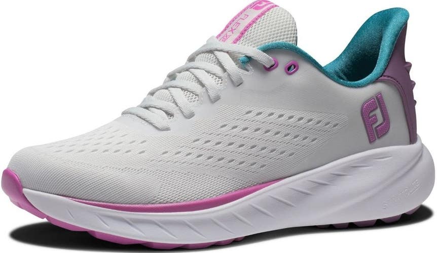 FootJoy Womens Flex XP Spikeless Golf Shoes Style 95720  Grey/Purple Size 7 NEW