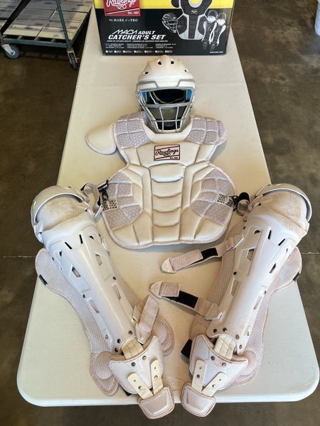 Rawlings Mach Adult Catcher's Gear Set- White