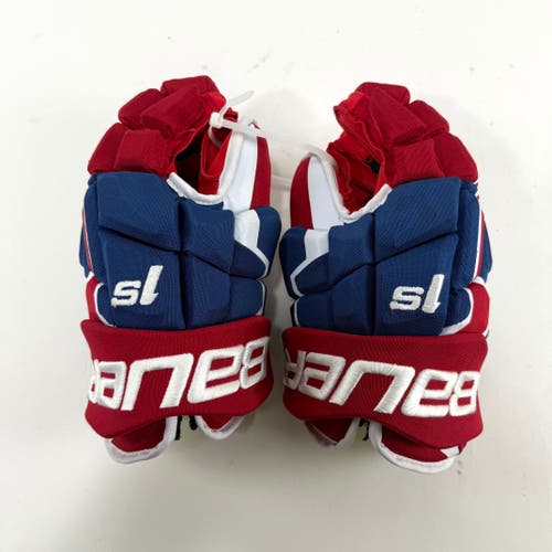 New Red/White/Blue Montreal Canadiens Bauer Surpeme 1S Gloves | Galchenyuk | 13" | E621