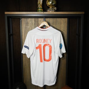 England 2012/13 Home Jersey Rooney #10 Size L White Umbro Shirt (MPN: 10212893)