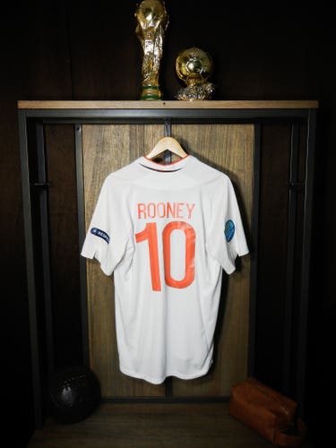 England 2012/13 Home Jersey Rooney #10 Size L White Umbro Shirt (MPN: 10212893)