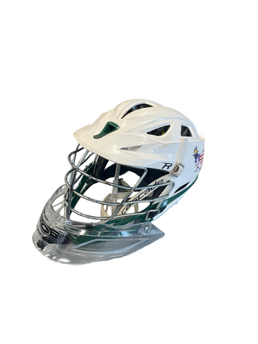 Used Cascade R WITH GOALIE NECK GUARD Lacrosse Helmet White One Size 11682-S000118530