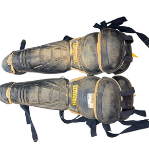 Used Wilson SHIN GUARDS Catchers Leg Guards Navy Blue Adult 11682-S000118311