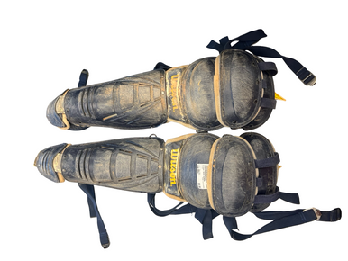 Used Wilson SHIN GUARDS Catchers Leg Guards Navy Blue Adult 11682-S000118311