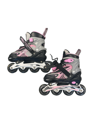 Used GONEX ADJ ROLLERBLADES Junior Rec Fitness Skates Black Adjustable 11682-S000119497