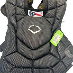 Used Evoshield CHEST PROTECTOR 15 IN Catchers Chest Protector Black Adult 11682-S000119447