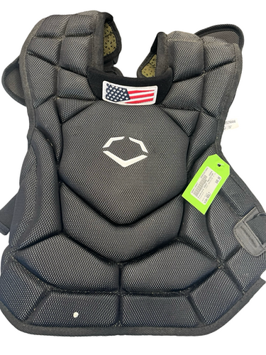 Used Evoshield CHEST PROTECTOR 15 IN Catchers Chest Protector Black Adult 11682-S000119447
