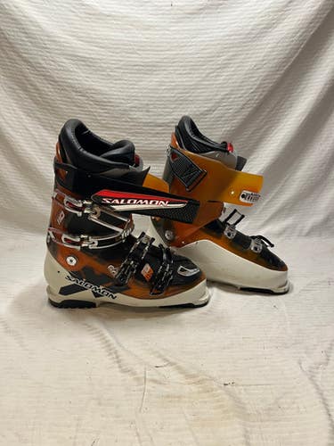 Used Salomon 110 Mens DH Ski Boot Orange 295 MP - M11.5 11682-S000103375