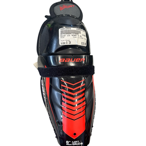 Used Bauer LIL SPORT 8 IN Youth Shin Guards Black 8" 11682-S000120658