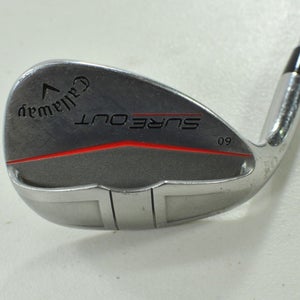 LEFT HANDED Callaway Sure Out 60* Wedge KBS Wedge Flex 90g Steel #204188