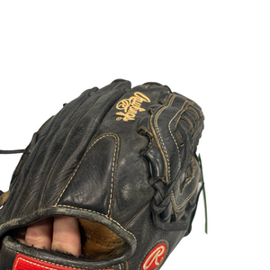 Used Rawlings GG20G 12 INCH BB/SB Glove RH Throw Black 12" 11682-S000121102