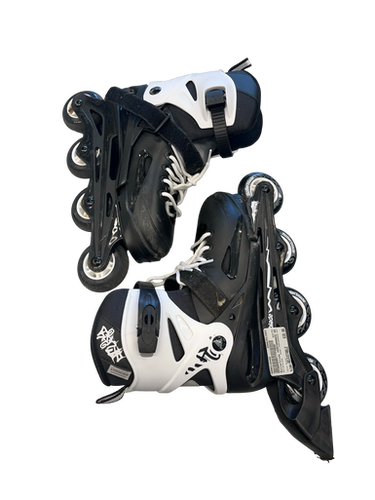 Used Rollerblade PERFORMANCE ADJ Senior Rec Fitness Skates Black Adjustable 11682-S000116486