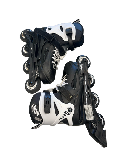 Used Rollerblade PERFORMANCE ADJ Senior Rec Fitness Skates Black Adjustable 11682-S000116486