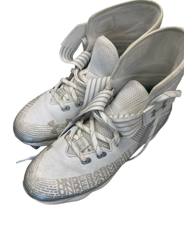 Used Under Armour Adult FB Cleats White Senior 6 11682-S000115942